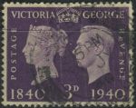 Obrázek k výrobku 34223 - 1940, Anglie, 0219, 100 let poštovních známek: Královna Viktorie a Král Jiří VI. ⊙