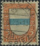 Obrázek k výrobku 34416 - 1921, Švýcarsko, 0173, \"Pro Jeventute\": Znaky - Bern ⊙