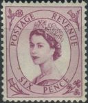 Obrázek k výrobku 34679 - 1953, Anglie, 0264X, Výplatní známka: Královna Alžběta II. ∗∗