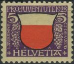 Obrázek k výrobku 34908 - 1925, Švýcarsko, 0216, Pro Juventute: Znaky - Graubünden ∗∗
