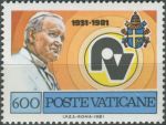 Obrázek k výrobku 36092 - 1980, Vatikán, 0770, Letecká známka: Světové cesty papeže Jana Pavla II. (1979) - Cesta do Turecka; Patriarcha Dimitrios I. ∗∗