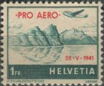 Obrázek k výrobku 36789 - 1941, Švýcarsko, 0392, Letecká známka: Letadlo nad krajinou - Vierwaldstätter See ∗∗