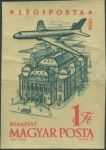 Obrázek k výrobku 37177 - 1958, Maďarsko, 1563B, Letecká známka: Letadla nad pamětihodnostmi - Radnice v Györu ∗∗
