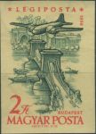 Obrázek k výrobku 37179 - 1958, Maďarsko, 1565B, Letecká známka: Letadla nad pamětihodnostmi - Hrad ve Veszprému ∗∗
