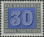 Obrázek k výrobku 37353 - 1944, Švýcarsko, 0436, Letecká známka: 25 let Švýcarské letecké pošty (I): Fokker FVII 3 m ∗∗