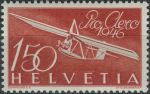 Obrázek k výrobku 37648 - 1943, Švýcarsko, 0422, Letecká známka: Příležitostný poštovní let \"Pro Aero 1943\": 30. výročí prvního letu nad Alpami Švýcarským leteckým průkopníkem Oskarem Biderem ∗∗
