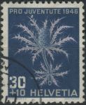 Obrázek k výrobku 37653 - 1944, Švýcarsko, 0442, \"Pro Juventute\": Květiny - Aquilegia alpina ⊙