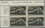 Obrázek k výrobku 37668 - 1947, Švýcarsko, 0484DČ, 100 let Švýcarské železnice: První parní lokomotiva ∗∗ ⊞ P D