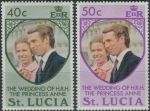 Obrázek k výrobku 37729 - 1972, Svatá Lucie, 0320/0321, Stříbrná svatba anglického královského páru ∗∗