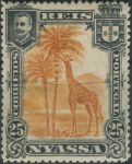 Obrázek k výrobku 38771 - 1901, Njasa, 028, Výplatní známka: Žirafa ∗