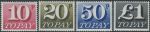 Obrázek k výrobku 39113 - 1968/1969, Anglie, DL068/073, Doplatní známky: Číslice ∗∗
