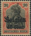 Obrázek k výrobku 39373 - 1916/1918, Zemská pošta v Belgii, 14, Výplatní známka: Germania ∗
