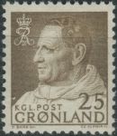 Obrázek k výrobku 39480 - 1938, Grónsko, 0001, Výplatní známka: Král Kristián X. ∗∗