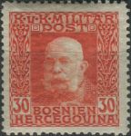 Obrázek k výrobku 39609 - 1912, Bosna a Hercegovina, 065, Výplatní známka: Císař František Josef I. ∗