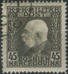 Obrázek k výrobku 39624 - 1912, Bosna a Hercegovina, 075, Výplatní známka: Císař František Josef I. ⊙