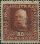 Obrázek k výrobku 39652 - 1916, Bosna a Hercegovina, 110, Výplatní známka: Císař František Josef I. ⊙