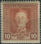 Obrázek k výrobku 40118 - 1917, Bosna a Hercegovina, 126A, Výplatní známka: Císař Karel I. ∗