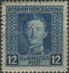 Obrázek k výrobku 40121 - 1917, Bosna a Hercegovina, 125A, Výplatní známka: Císař Karel I. ⊙