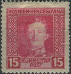 Obrázek k výrobku 40122 - 1917, Bosna a Hercegovina, 126A, Výplatní známka: Císař Karel I. ∗