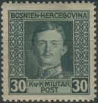 Obrázek k výrobku 40127 - 1917, Bosna a Hercegovina, 128A, Výplatní známka: Císař Karel I. ∗∗