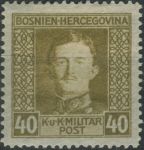 Obrázek k výrobku 40130 - 1917, Bosna a Hercegovina, 132A, Výplatní známka: Císař Karel I. ∗