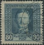 Obrázek k výrobku 40133 - 1917, Bosna a Hercegovina, 135A, Výplatní známka: Císař Karel I. ⊙