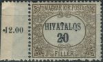 Obrázek k výrobku 40219 - 1921, Maďarsko, SL01t, Služební známka: Secesní rám ∗∗