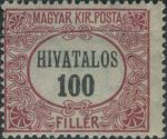 Obrázek k výrobku 40221 - 1921, Maďarsko, SL03, Služební známka: Secesní rám ∗∗