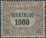 Obrázek k výrobku 40225 - 1921, Maďarsko, SL05, Služební známka: Secesní rám ∗∗