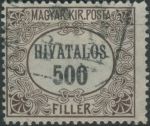 Obrázek k výrobku 40233 - 1921, Maďarsko, SL05, Služební známka: Secesní rám ⊙