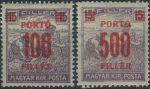 Obrázek k výrobku 40268 - 1920, Maďarsko, DL052/057, Doplatní známky: Secesní rám ∗