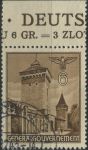 Obrázek k výrobku 40416 - 1940, Generální Gouvernement, 040, Výplatní známka: Stavby - Floriánská brána, Krakov ⊙ o H