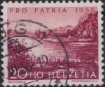 Obrázek k výrobku 40489 - 1956, Švýcarsko, 0628, \"Pro Patria\": Jezera a vodní toky - Rhone u St.-Maurice ⊙