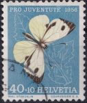 Obrázek k výrobku 40494 - 1955, Švýcarsko, 0619, \"Pro Juventute\": Hmyz - Inachis io ⊙