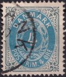 Obrázek k výrobku 40591 - 1871, Dánsko, 0020IA, Výplatní známka: Číslice v rámu ⊙