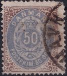 Obrázek k výrobku 40595 - 1875, Dánsko, 0028IYA, Výplatní známka: Číslice v rámu ⊙