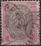 Obrázek k výrobku 40601 - 1875, Dánsko, 0025IIYAa, Výplatní známka: Číslice v rámu ⊙