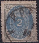 Obrázek k výrobku 40667 - 1871, Dánsko, 0016IAa, Výplatní známka: Číslice v rámu ⊙