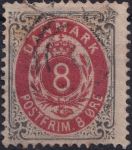 Obrázek k výrobku 40670 - 1875, Dánsko, 0025IYAa, Výplatní známka: Číslice v rámu ⊙