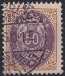 Obrázek k výrobku 40675 - 1896, Dánsko, 0026IYBb, Výplatní známka: Číslice v rámu ⊙