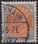 Obrázek k výrobku 40676 - 1897, Dánsko, 0030IYBb, Výplatní známka: Číslice v rámu ⊙