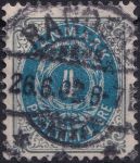 Obrázek k výrobku 40679 - 1895, Dánsko, 0023IYBb, Výplatní známka: Číslice v rámu ⊙