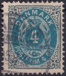 Obrázek k výrobku 40684 - 1902, Dánsko, 0022IZBb, Výplatní známka: Číslice v rámu ⊙