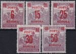 Obrázek k výrobku 40786 - 1922, Maďarsko, DL074/078, Doplatní známka: Ženci ✶✶