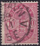 Obrázek k výrobku 41129 - 1884/1885, Dánsko, 0034/0036YA, Výplatní známky: Znak v oválu, větší číslice ⊙