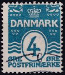 Obrázek k výrobku 41142 - 1917, Dánsko, 0043B, Výplatní známka: Vlnky, s 18 srdíčky ⊙