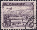 Obrázek k výrobku 41534 - 1950, Albánie, 0493, Letecká známka: Krajinky - Pevnost Rozafa ⊙