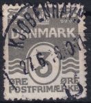 Obrázek k výrobku 41600 - 1913, Dánsko, 0078, Výplatní známka: Vlnky, s 18 srdíčky ⊙