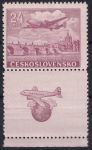 Obrázek k výrobku 41904 - 1946, ČSR II, L22KD, Letecká známka: Letecké motivy - Letadlo nad Bratislavou ✶✶ o D