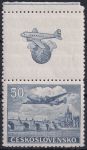 Obrázek k výrobku 41905 - 1946, ČSR II, L20KH, Letecká známka: Letecké motivy - Letadlo nad Bratislavou ✶✶ o H